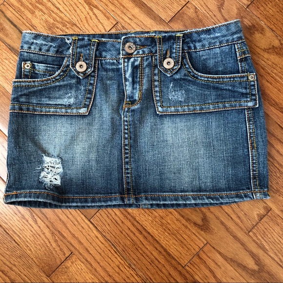 Piama Dresses & Skirts - Piama Destroyed Jean Mini Skirt Size 3
